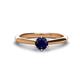 1 - Maxine 5.00 mm Round Blue Sapphire Solitaire Engagement Ring 