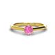 1 - Maxine 5.00 mm Round Lab Created Pink Sapphire Solitaire Engagement Ring 