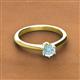 2 - Maxine 5.00 mm Round Aquamarine Solitaire Engagement Ring 