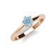 3 - Maxine 5.00 mm Round Aquamarine Solitaire Engagement Ring 