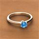 2 - Maxine 5.00 mm Round Blue Topaz Solitaire Engagement Ring 
