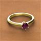 2 - Maxine 5.00 mm Round Rhodolite Garnet Solitaire Engagement Ring 