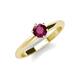 3 - Maxine 5.00 mm Round Rhodolite Garnet Solitaire Engagement Ring 