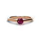 1 - Maxine 5.00 mm Round Rhodolite Garnet Solitaire Engagement Ring 