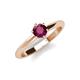 3 - Maxine 5.00 mm Round Rhodolite Garnet Solitaire Engagement Ring 