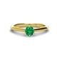 1 - Maxine 5.00 mm Round Emerald Solitaire Engagement Ring 