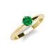 3 - Maxine 5.00 mm Round Emerald Solitaire Engagement Ring 