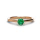 1 - Maxine 5.00 mm Round Emerald Solitaire Engagement Ring 