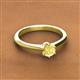 2 - Maxine 5.00 mm Round Lab Created Yellow Sapphire Solitaire Engagement Ring 