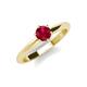 3 - Maxine 5.00 mm Round Ruby Solitaire Engagement Ring 