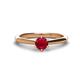 1 - Maxine 5.00 mm Round Ruby Solitaire Engagement Ring 