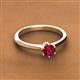 2 - Maxine 5.00 mm Round Ruby Solitaire Engagement Ring 