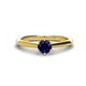 1 - Maxine 5.00 mm Round Blue Sapphire Solitaire Engagement Ring 