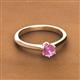 2 - Maxine 5.00 mm Round Lab Created Pink Sapphire Solitaire Engagement Ring 