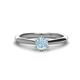 1 - Maxine 5.00 mm Round Aquamarine Solitaire Engagement Ring 