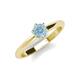 3 - Maxine 5.00 mm Round Aquamarine Solitaire Engagement Ring 