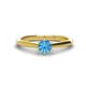1 - Maxine 5.00 mm Round Blue Topaz Solitaire Engagement Ring 