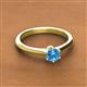 2 - Maxine 5.00 mm Round Blue Topaz Solitaire Engagement Ring 