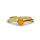 1 - Maxine 5.00 mm Round Citrine Solitaire Engagement Ring 