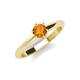 3 - Maxine 5.00 mm Round Citrine Solitaire Engagement Ring 