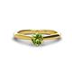 1 - Maxine 5.00 mm Round Peridot Solitaire Engagement Ring 