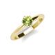 3 - Maxine 5.00 mm Round Peridot Solitaire Engagement Ring 