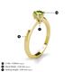 4 - Maxine 5.00 mm Round Peridot Solitaire Engagement Ring 