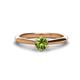 1 - Maxine 5.00 mm Round Peridot Solitaire Engagement Ring 