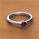 2 - Maxine 5.00 mm Round Rhodolite Garnet Solitaire Engagement Ring 