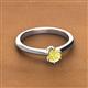 2 - Maxine 5.00 mm Round Lab Created Yellow Sapphire Solitaire Engagement Ring 