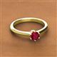 2 - Maxine 5.00 mm Round Ruby Solitaire Engagement Ring 