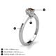 4 - Maxine 5.00 mm Round Smoky Quartz Solitaire Engagement Ring 