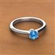 2 - Maxine 5.00 mm Round Blue Topaz Solitaire Engagement Ring 