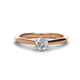 1 - Maxine 0.50 ct Lab Grown Diamond Round (5.00 mm) Solitaire Engagement Ring 