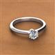 2 - Maxine 5.00 mm Round Forever One Moissanite Solitaire Engagement Ring 