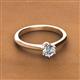 2 - Maxine 5.00 mm Round Forever One Moissanite Solitaire Engagement Ring 