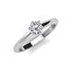 3 - Maxine 5.00 mm Round Forever One Moissanite Solitaire Engagement Ring 