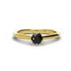 1 - Maxine 5.00 mm Round Black Diamond Solitaire Engagement Ring 