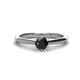 1 - Maxine 5.00 mm Round Black Diamond Solitaire Engagement Ring 