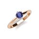 3 - Maxine 5.00 mm Round Iolite Solitaire Engagement Ring 