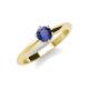 3 - Maxine 5.00 mm Round Iolite Solitaire Engagement Ring 