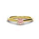 1 - Maxine 5.00 mm Round Morganite Solitaire Engagement Ring 