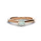 1 - Maxine 5.00 mm Round Opal Solitaire Engagement Ring 