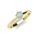 3 - Maxine 5.00 mm Round Opal Solitaire Engagement Ring 