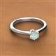 2 - Maxine 5.00 mm Round Opal Solitaire Engagement Ring 