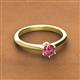 2 - Maxine 5.00 mm Round Pink Tourmaline Solitaire Engagement Ring 
