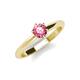 3 - Maxine 5.00 mm Round Pink Tourmaline Solitaire Engagement Ring 