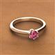 2 - Maxine 5.00 mm Round Pink Tourmaline Solitaire Engagement Ring 