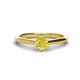 1 - Maxine 5.00 mm Round Yellow Diamond Solitaire Engagement Ring 
