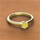 2 - Maxine 5.00 mm Round Yellow Diamond Solitaire Engagement Ring 
